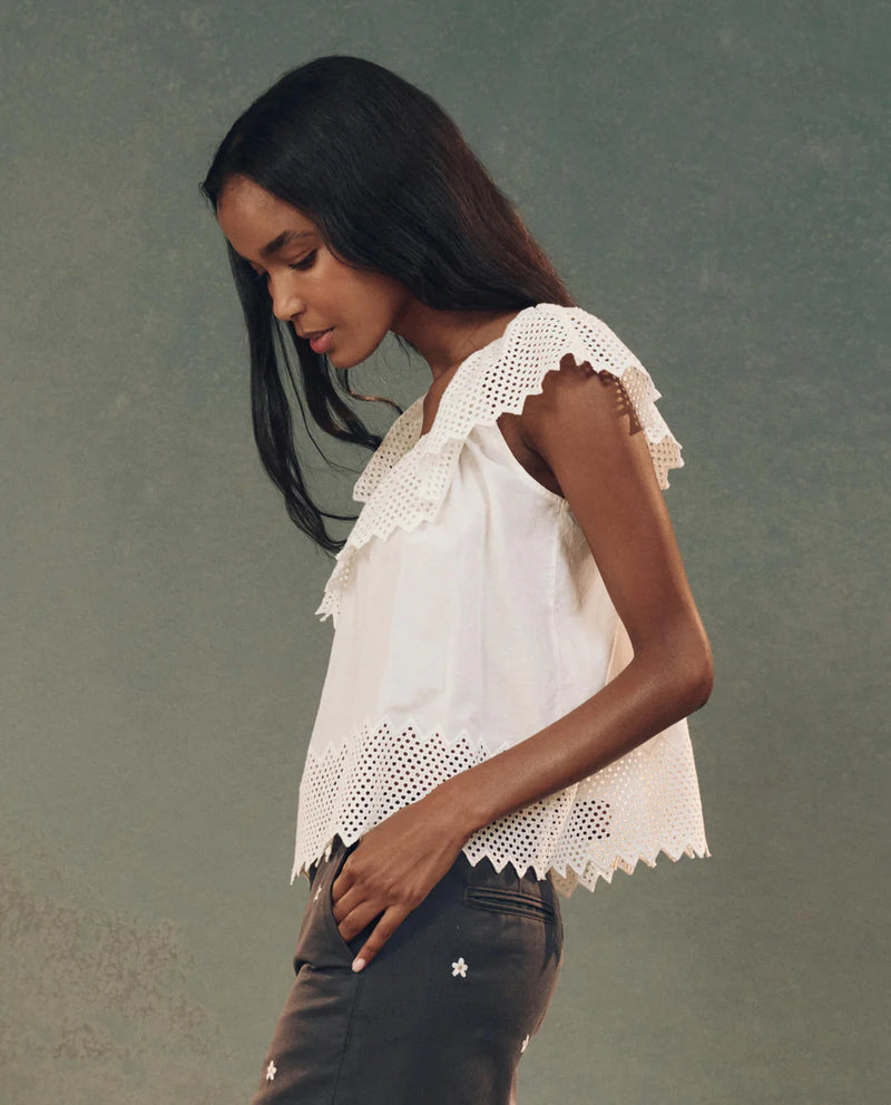 THE WESTPORT TOP WITH HONEYCOMB EYELET