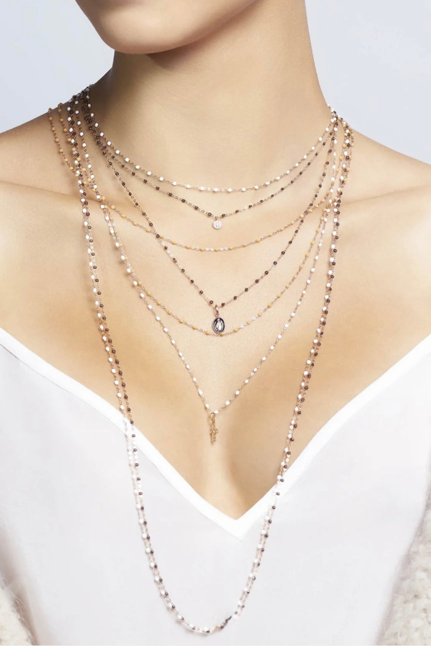 CLASSIC GIGI 34" SAUTOIR IN WHITE