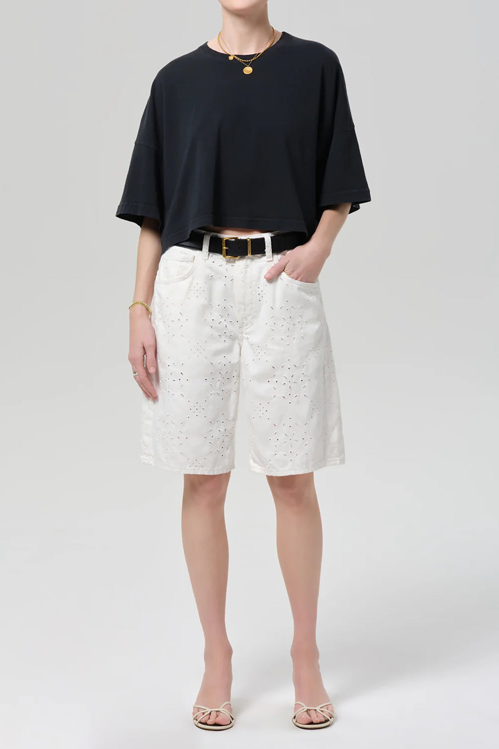 CROP CAPE TEE