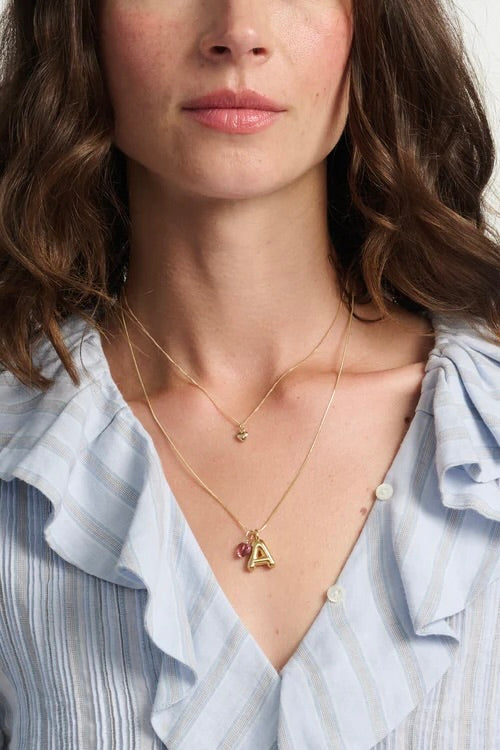 CARVED TOURMALINE SWEETHEART CHARM