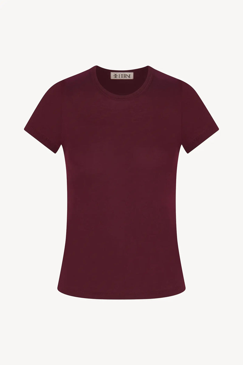 FITTED CREWNECK SHORT SLEEVE T-SHIRT