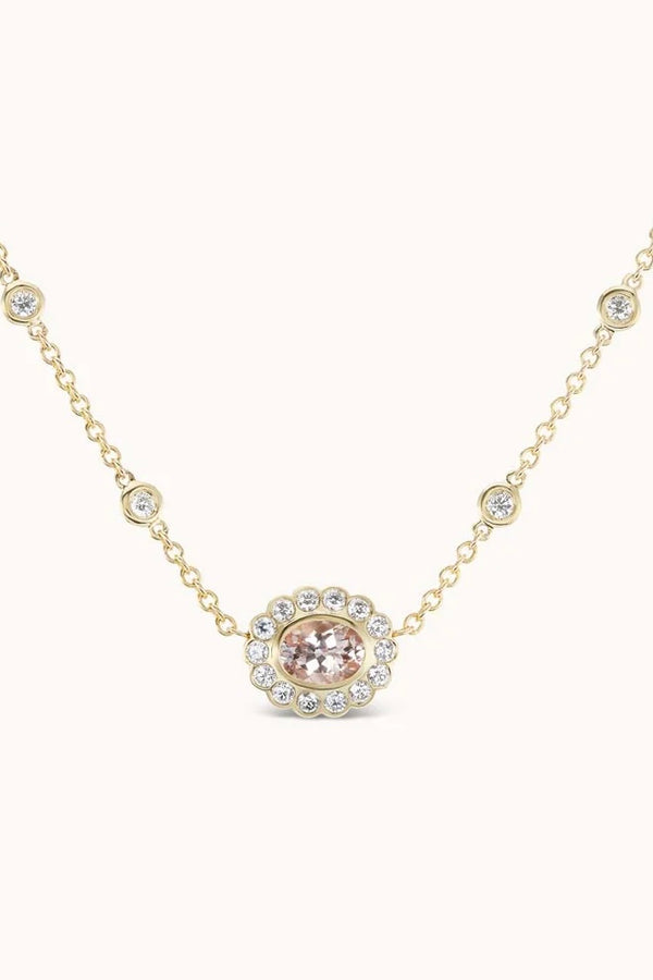 SINGLE ALEXANDRA NECKLACE 1.8 MORGANITE