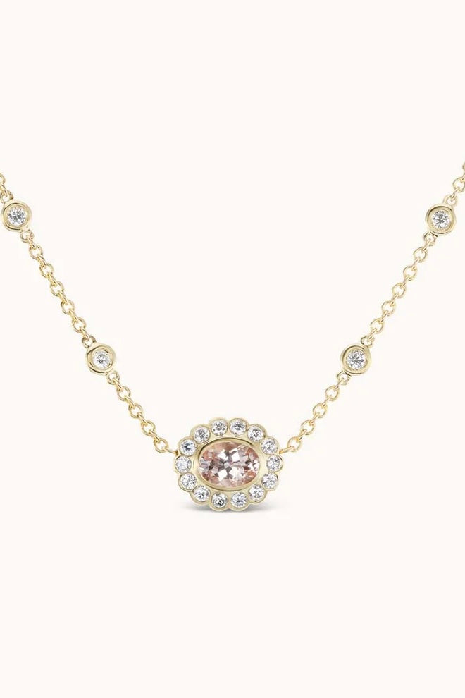 SINGLE ALEXANDRA NECKLACE 1.8 MORGANITE