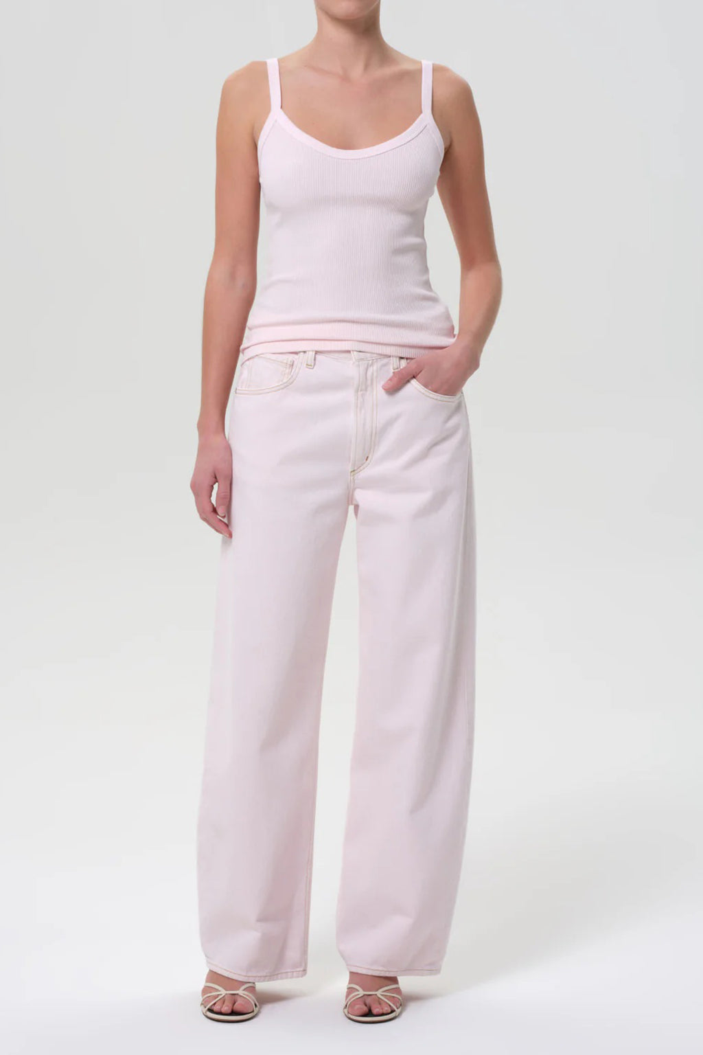 LOW CURVE JEAN IN PINK COSMOS