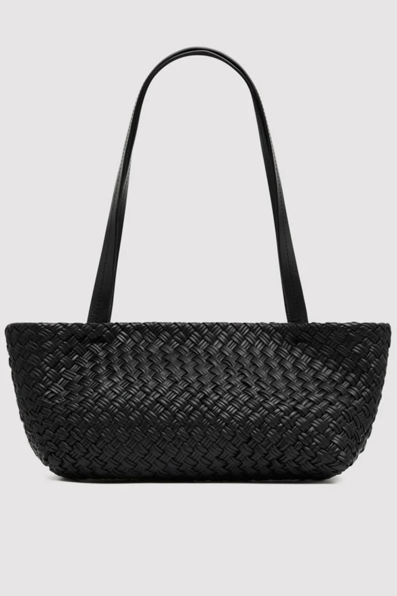 PETITE WOVEN TRAPEZE BAG