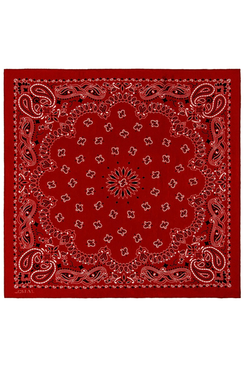 THE SILK BANDANA IN TRUE RED