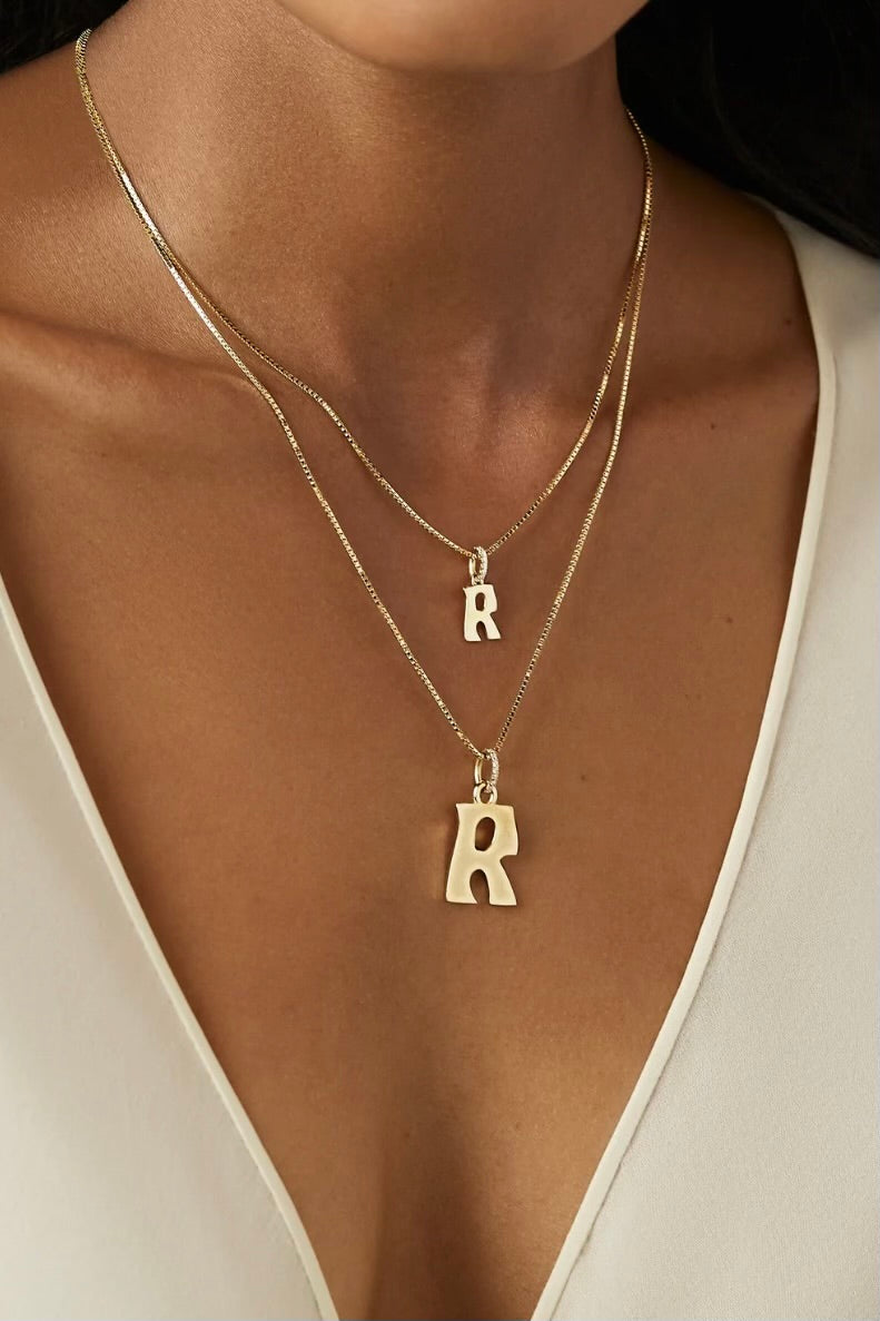 *COMMANDE SPÉCIALE* GRAND CHARM INITIAL EN DIAMANT