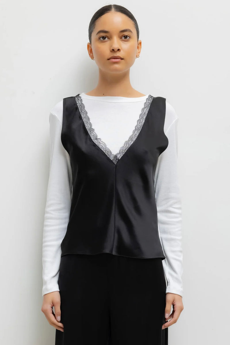 BARB LACE V-NECK TANK