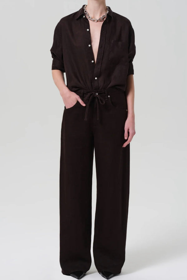 BRYNN DRAWSTRING LINEN TROUSER