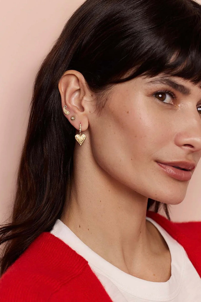 Small Southwestern Heart Earrings