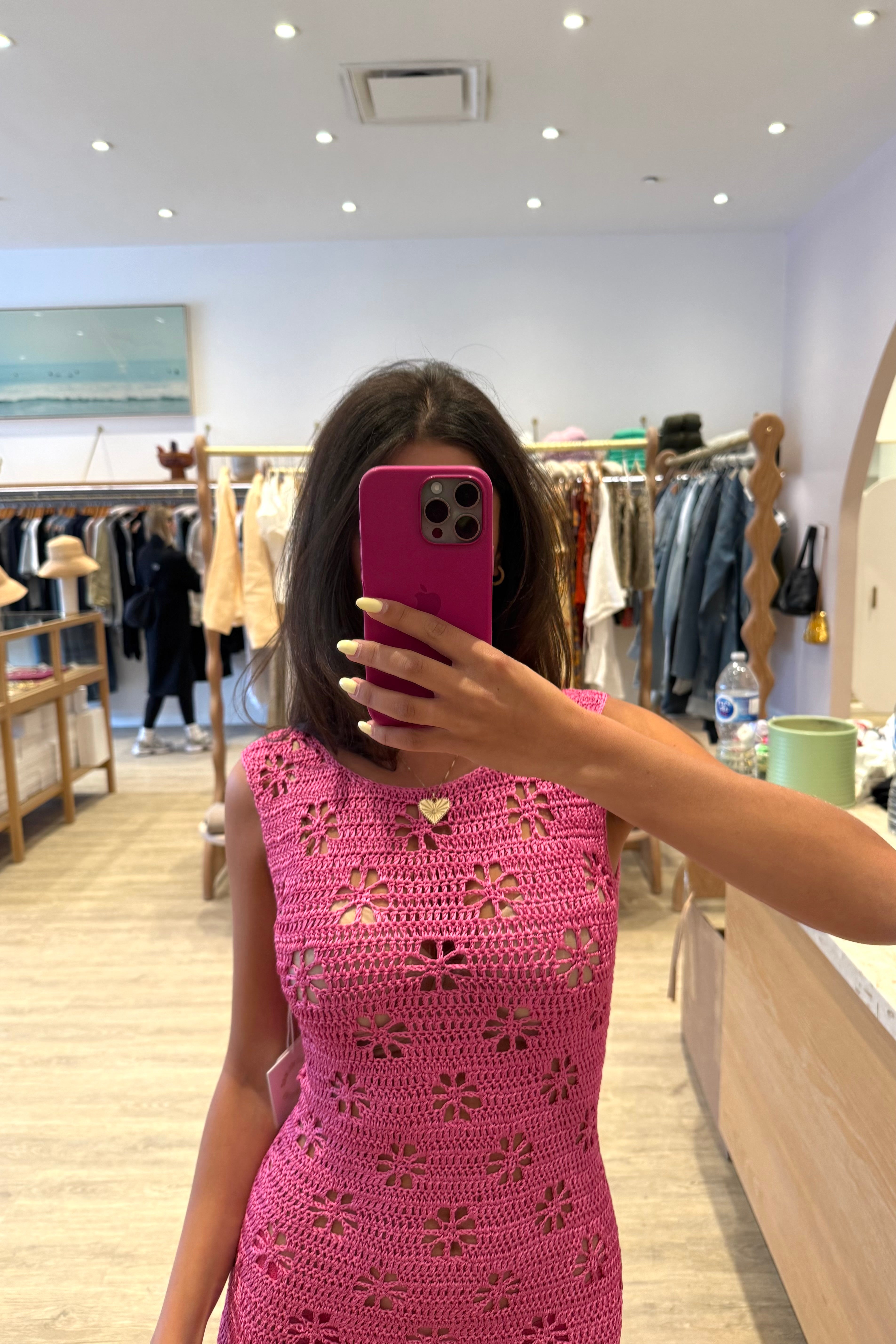 FLORAL CROCHET DRESS