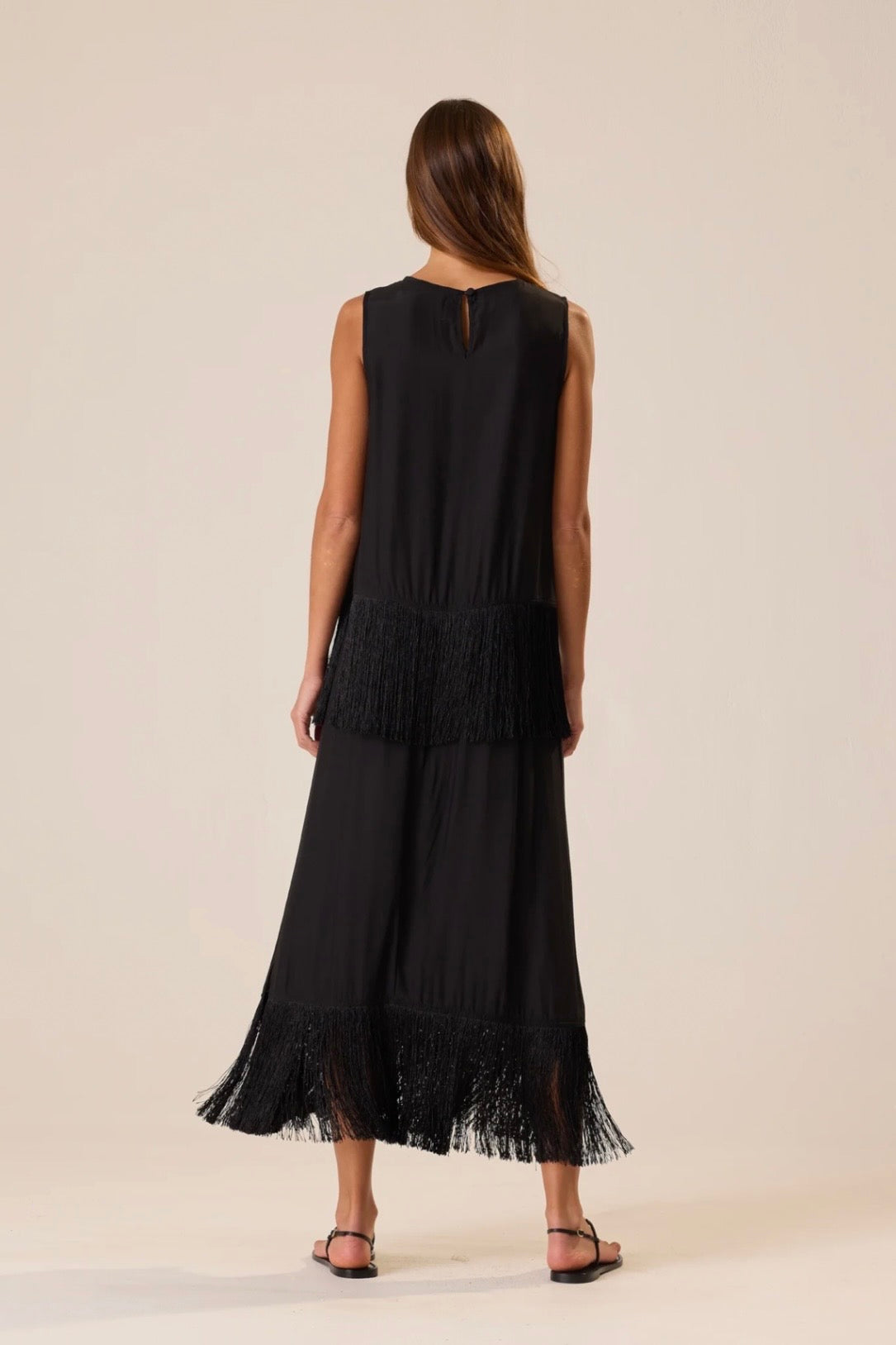 ANITA FRINGE SILK SKIRT