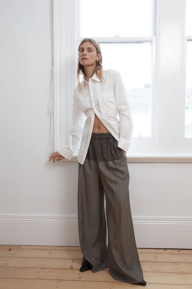 PANTALON DÉCONTRACTÉ À SURPIQÛRES