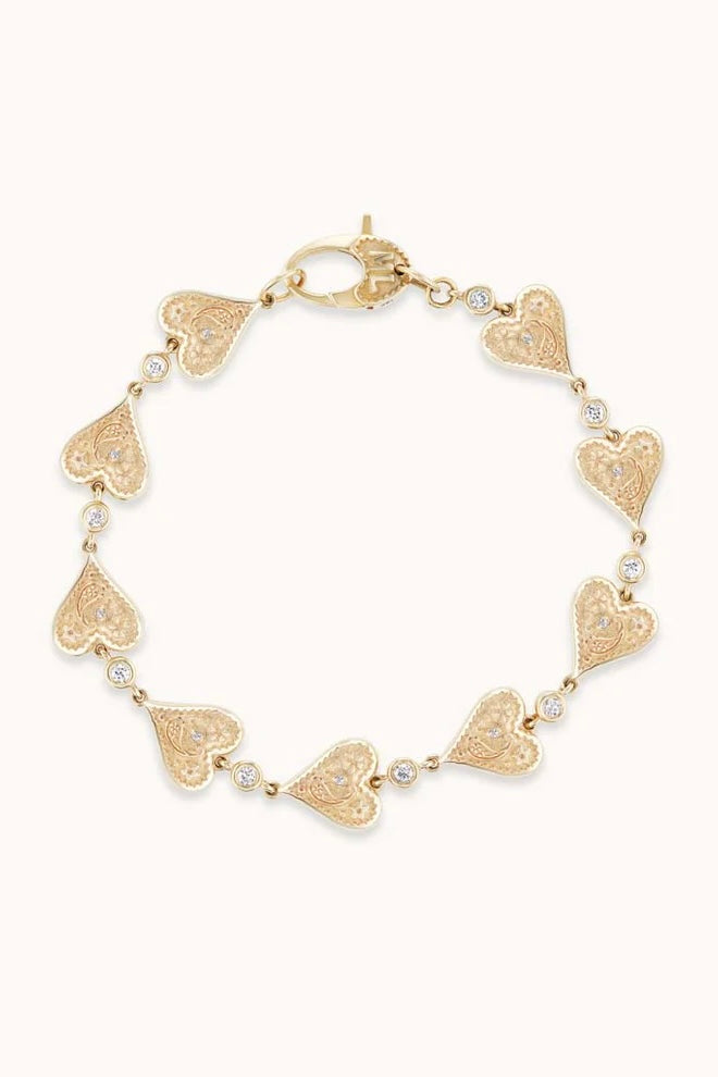 Southwestern Heart Bracelet 7"