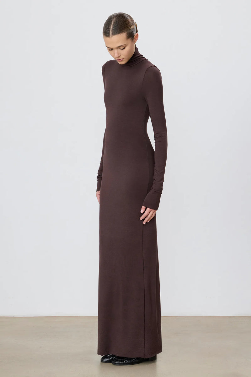 TURTLENECK MAXI DRESS