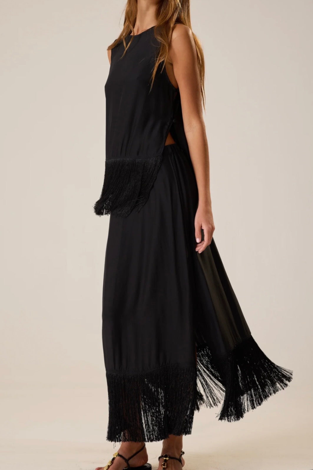 JESSIE FRINGE SILK TOP