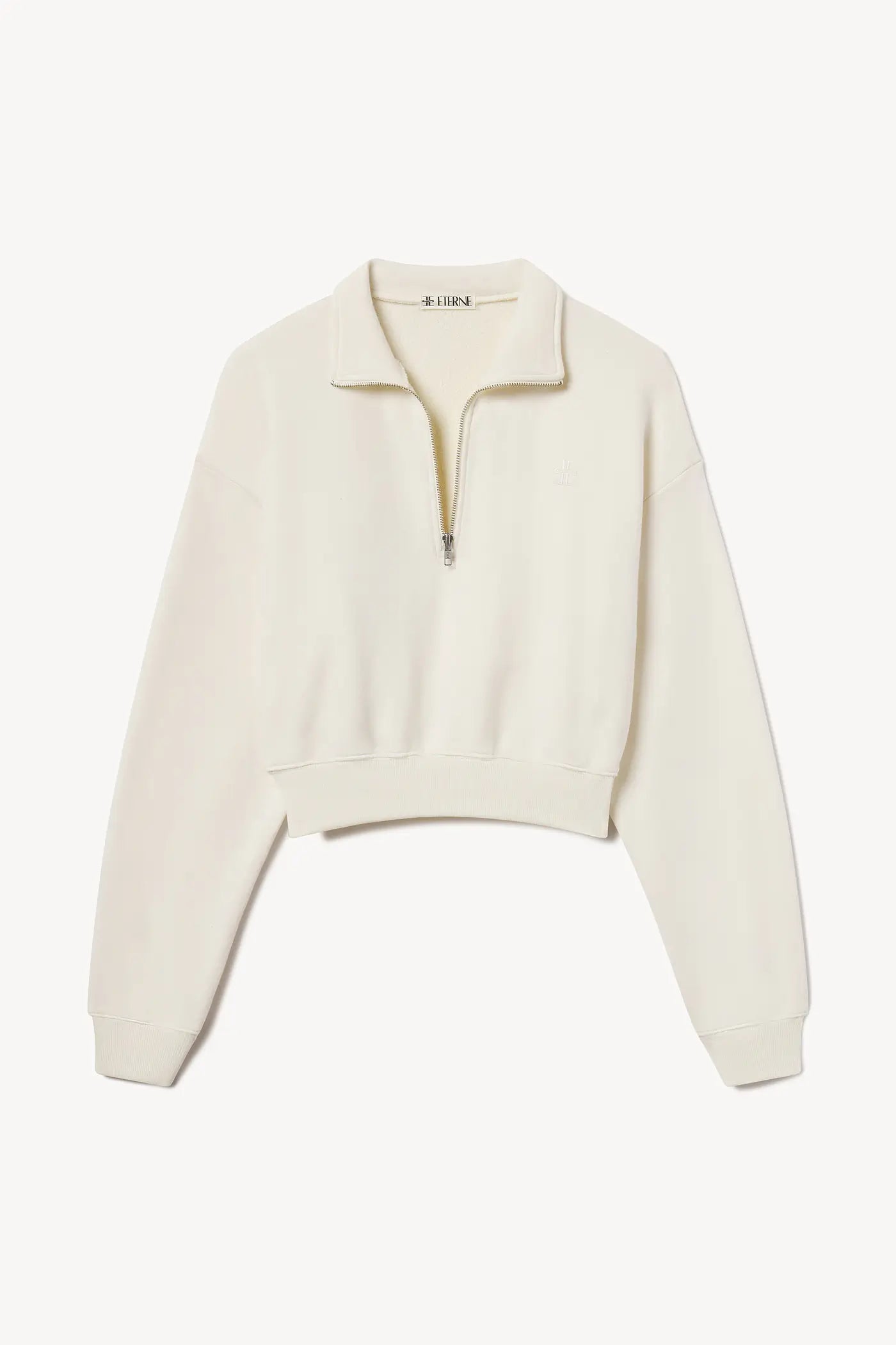 CROPPED HALF-ZIP SWEATSHIRT