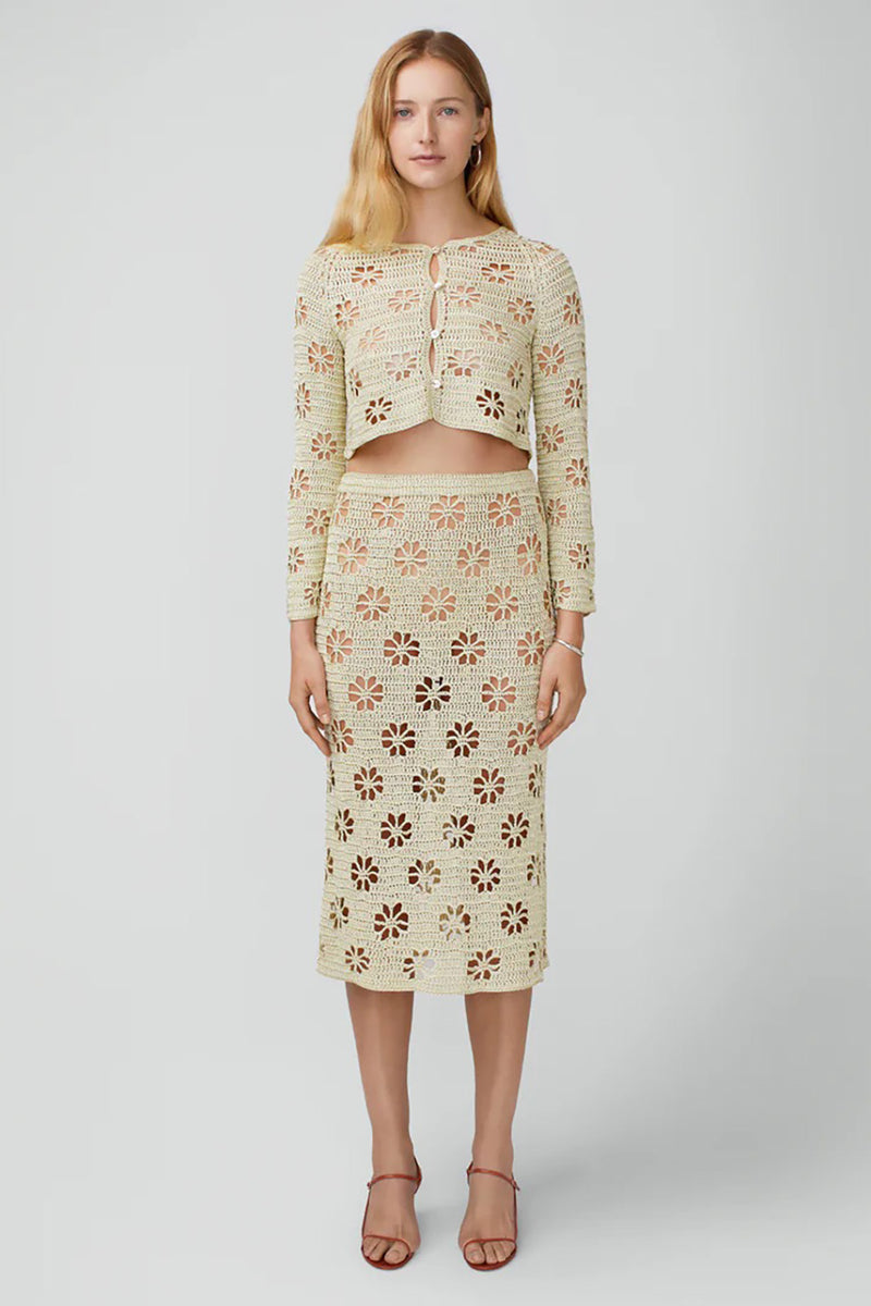 FLORAL CROCHET SKIRT