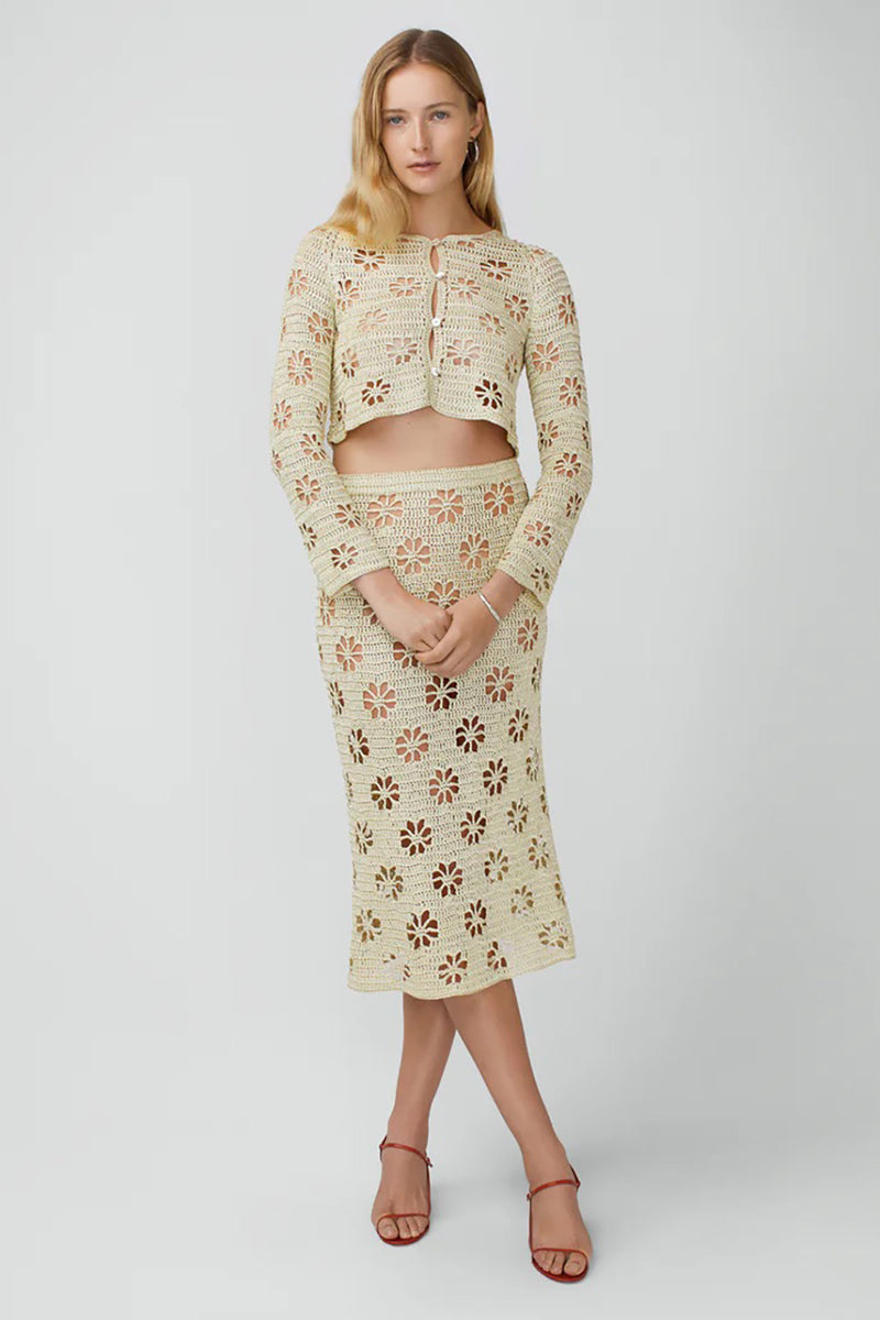 FLORAL CROCHET SKIRT