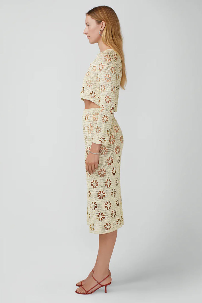 FLORAL CROCHET SKIRT
