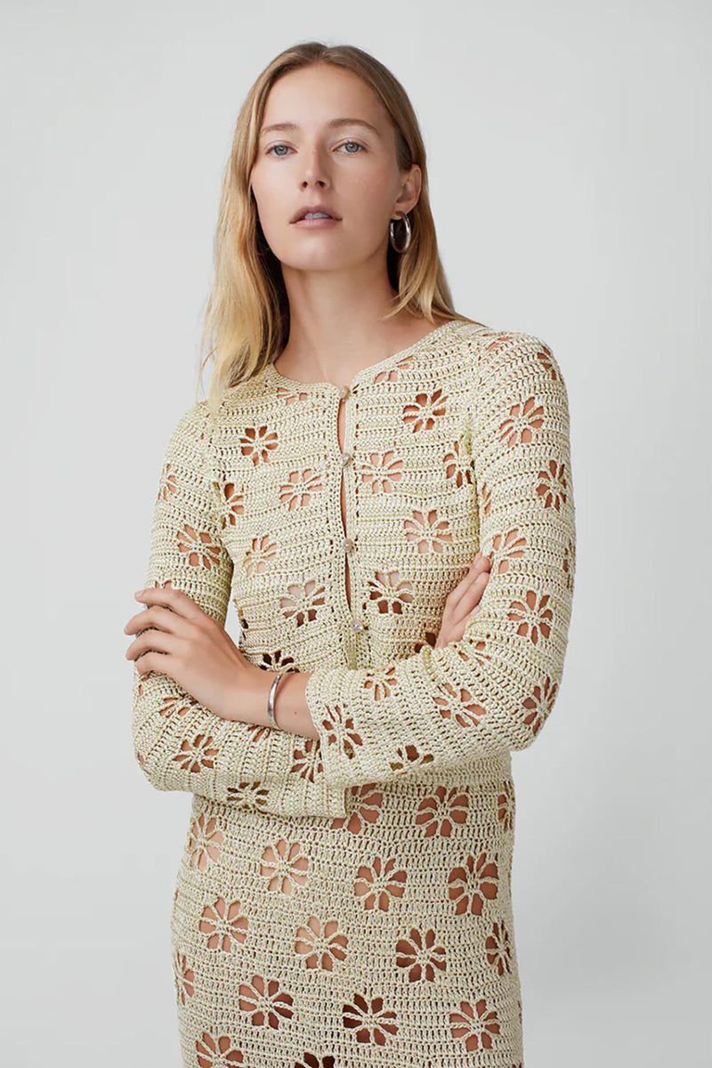 FLOWER CROCHET CARDIGAN