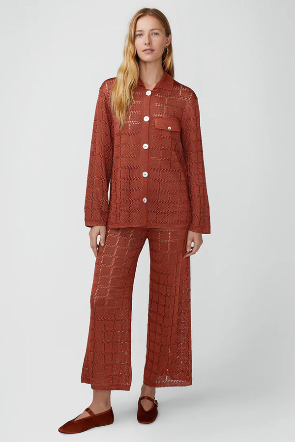 PATCHWORK PANT IN CLAY