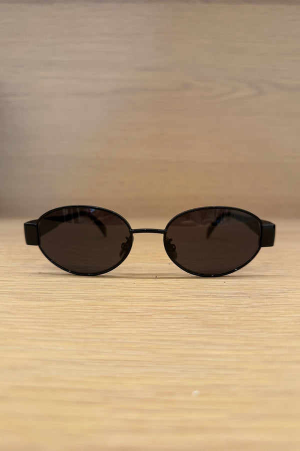 TRIOMPHE METAL 01 SUNGLASSES IN BLACK - CL40235U