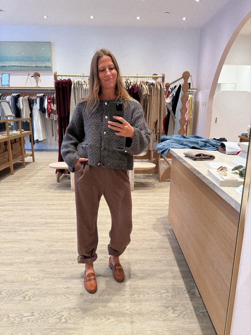 CHARLENE CROPPED WELT POCKET JACKET