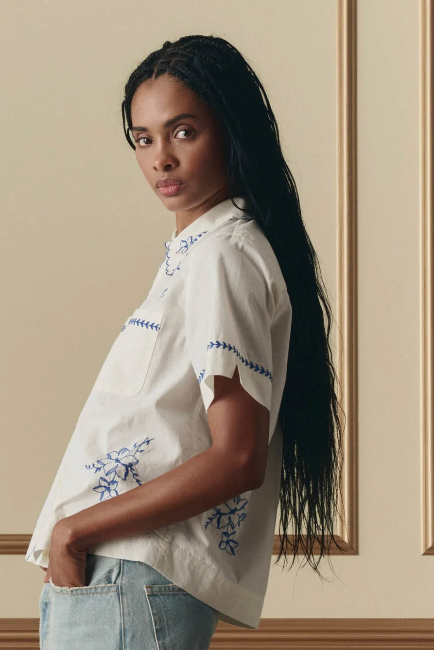 THE BOWLING SHIRT WITH HANKY EMBROIDERY