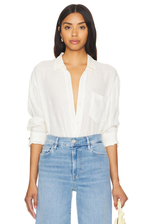 KAYLA SHRUNKEN SHIRT IN VANILLA CREAM *PRE-ORDER*