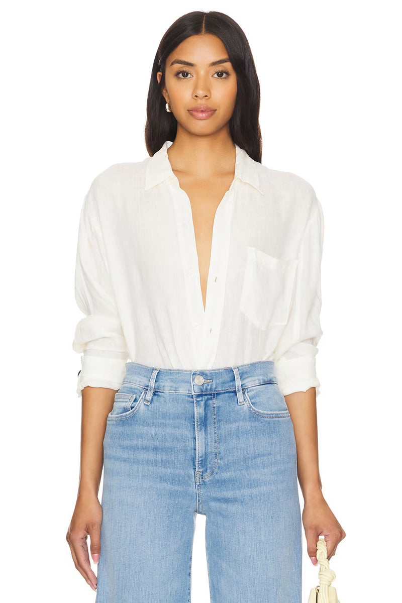 KAYLA SHRUNKEN SHIRT IN VANILLA CREAM *PRE-ORDER*