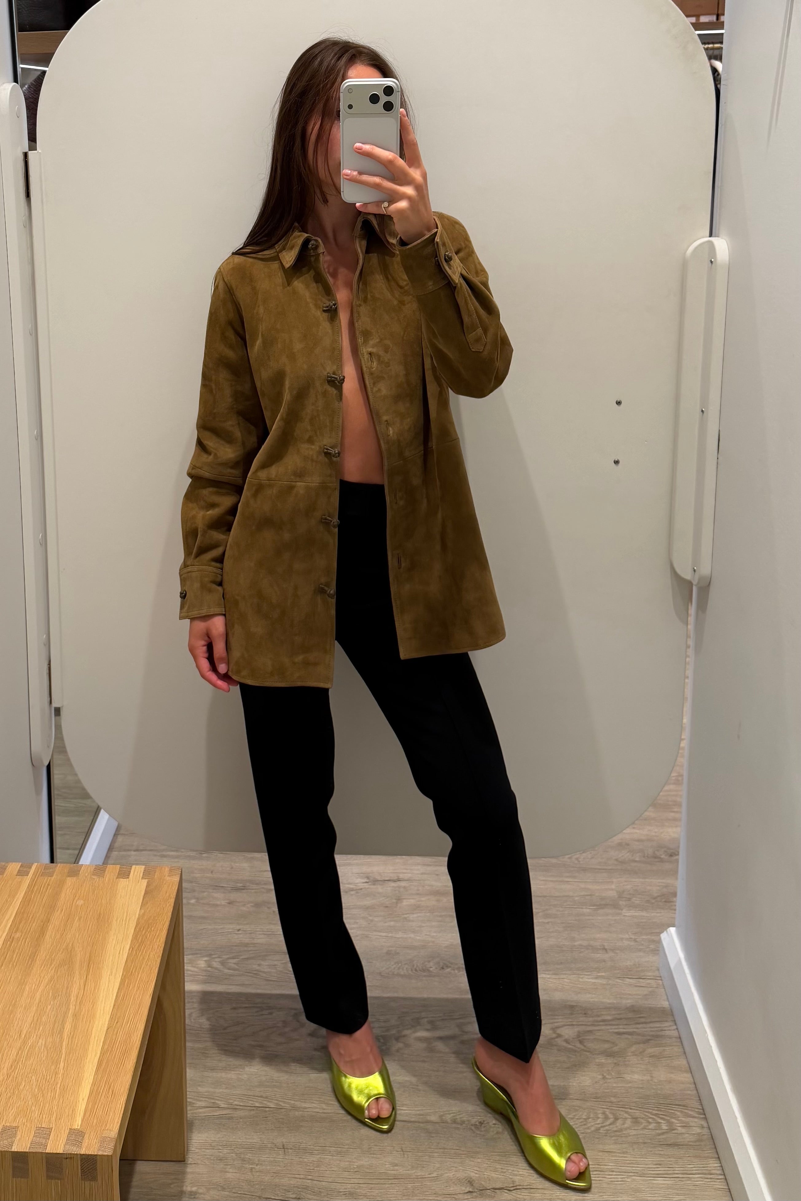 SUEDE PANKOU OVERSHIRT