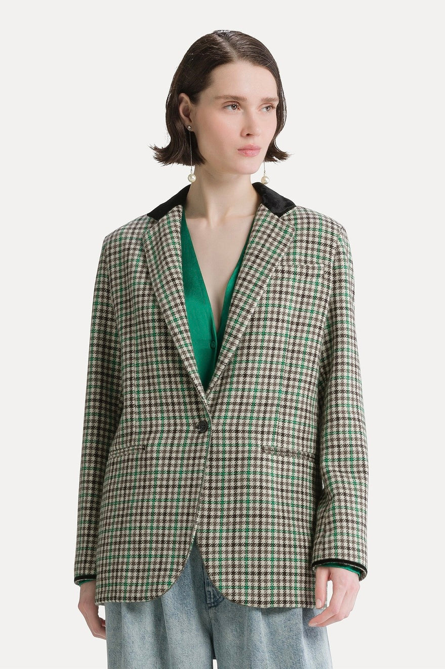 BRITISH CHECK BLAZER