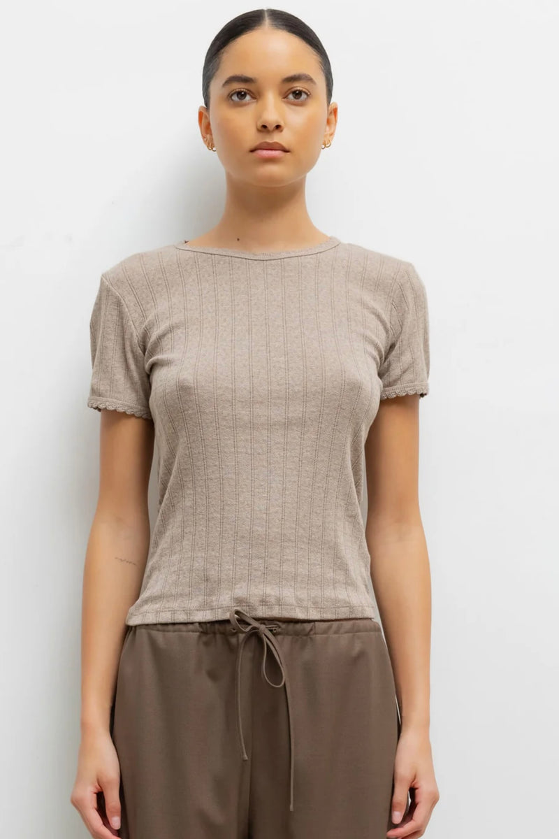 POINTELLE SLIM FIT TEE