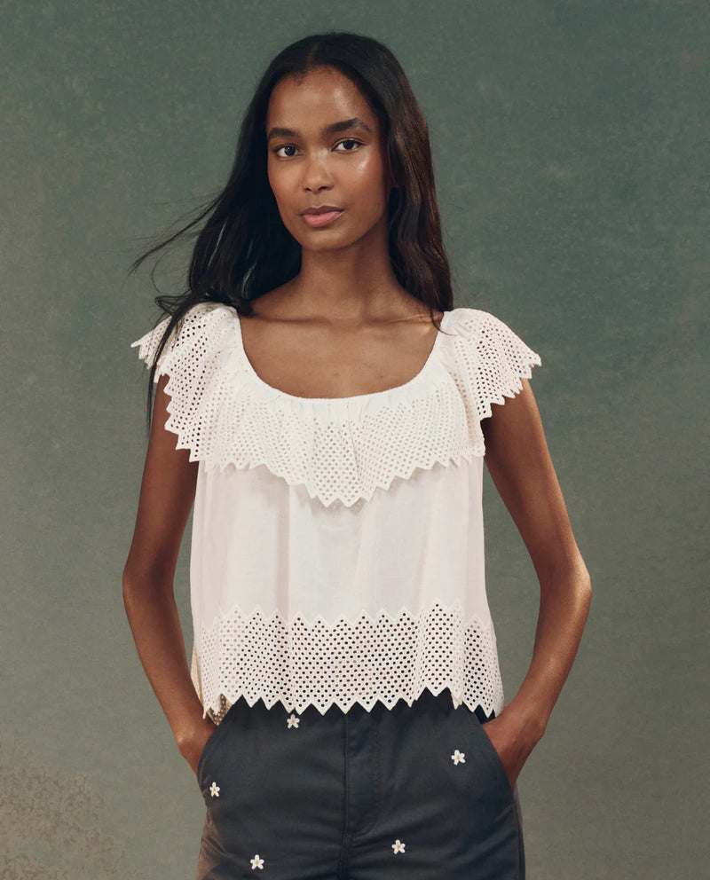 THE WESTPORT TOP WITH HONEYCOMB EYELET