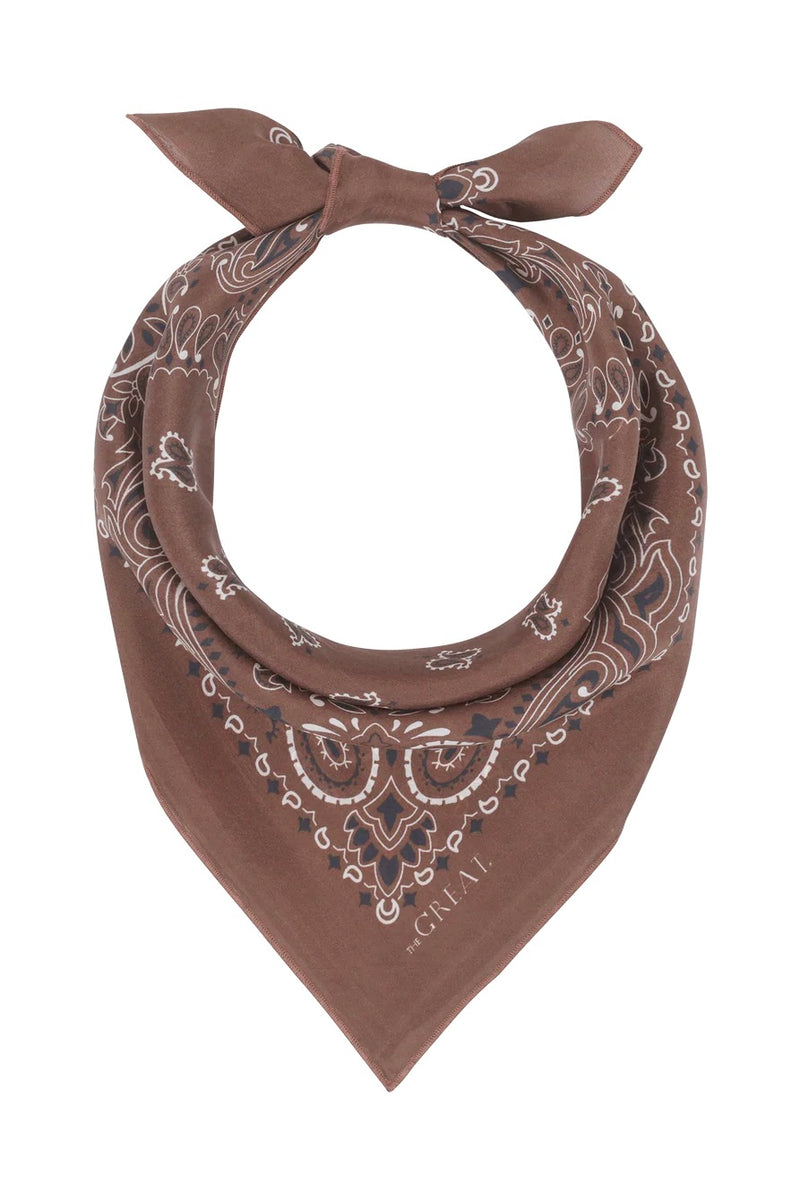 THE SILK BANDANA IN CHOCOLATE