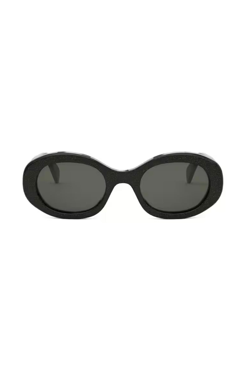 TRIOMPHE OVAL CL40194U IN BLACK CRYSTAL