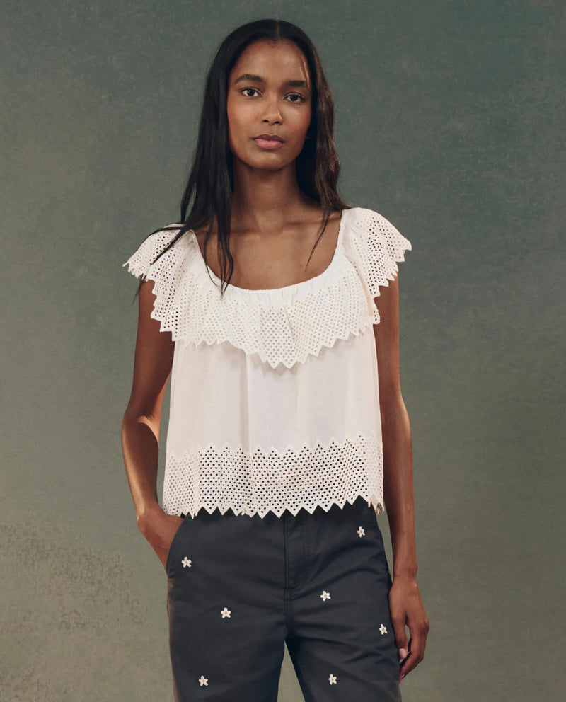 THE WESTPORT TOP WITH HONEYCOMB EYELET