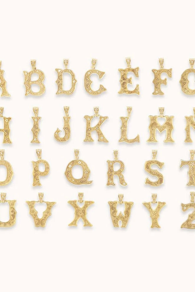LARGE SOUTHWESTERN ALPHABET CHARM "G"