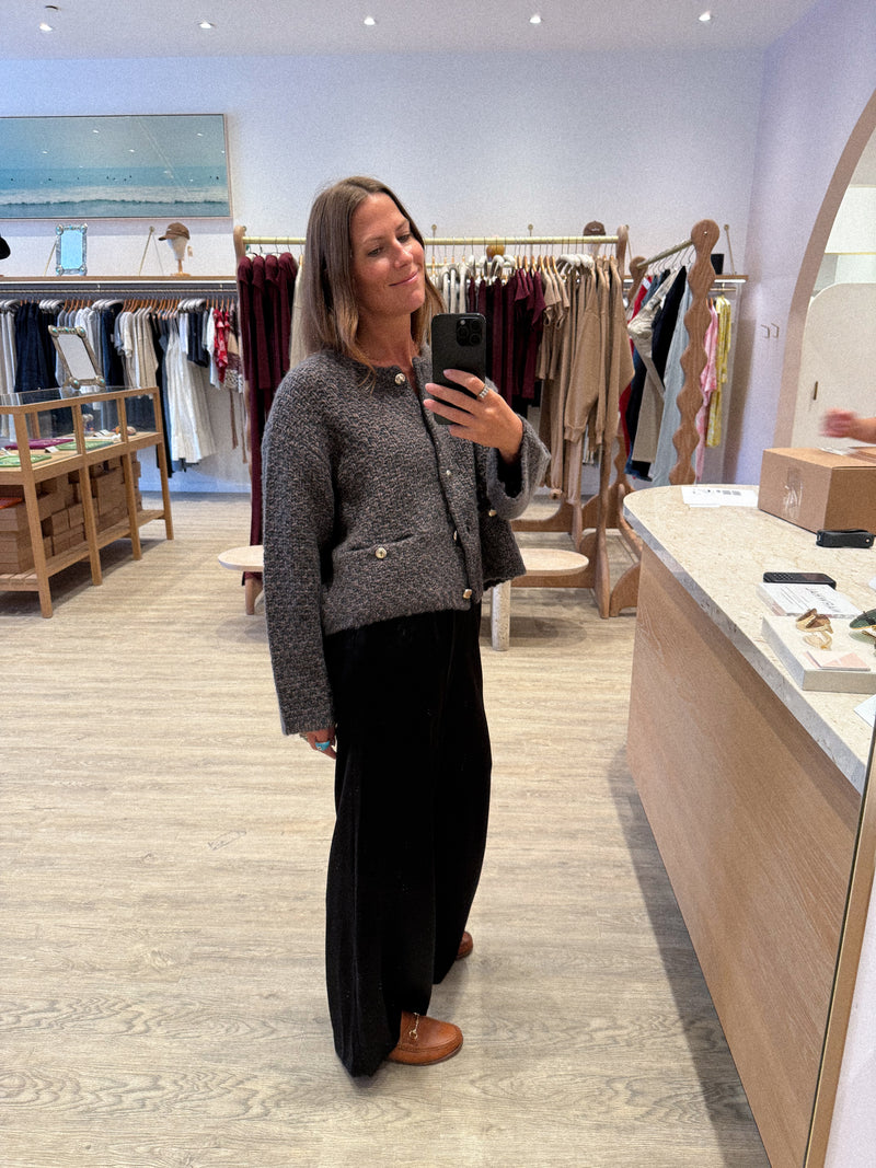 CHARLENE CROPPED WELT POCKET JACKET