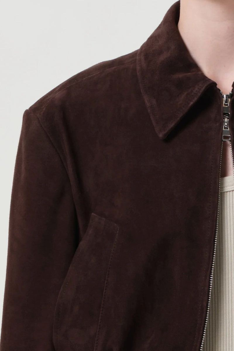 NAHLA CROPPED SUEDE JACKET