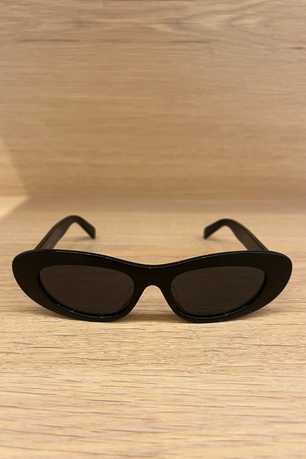 OVAL CATEYE 3 DOTS CL40310U IN BLACK