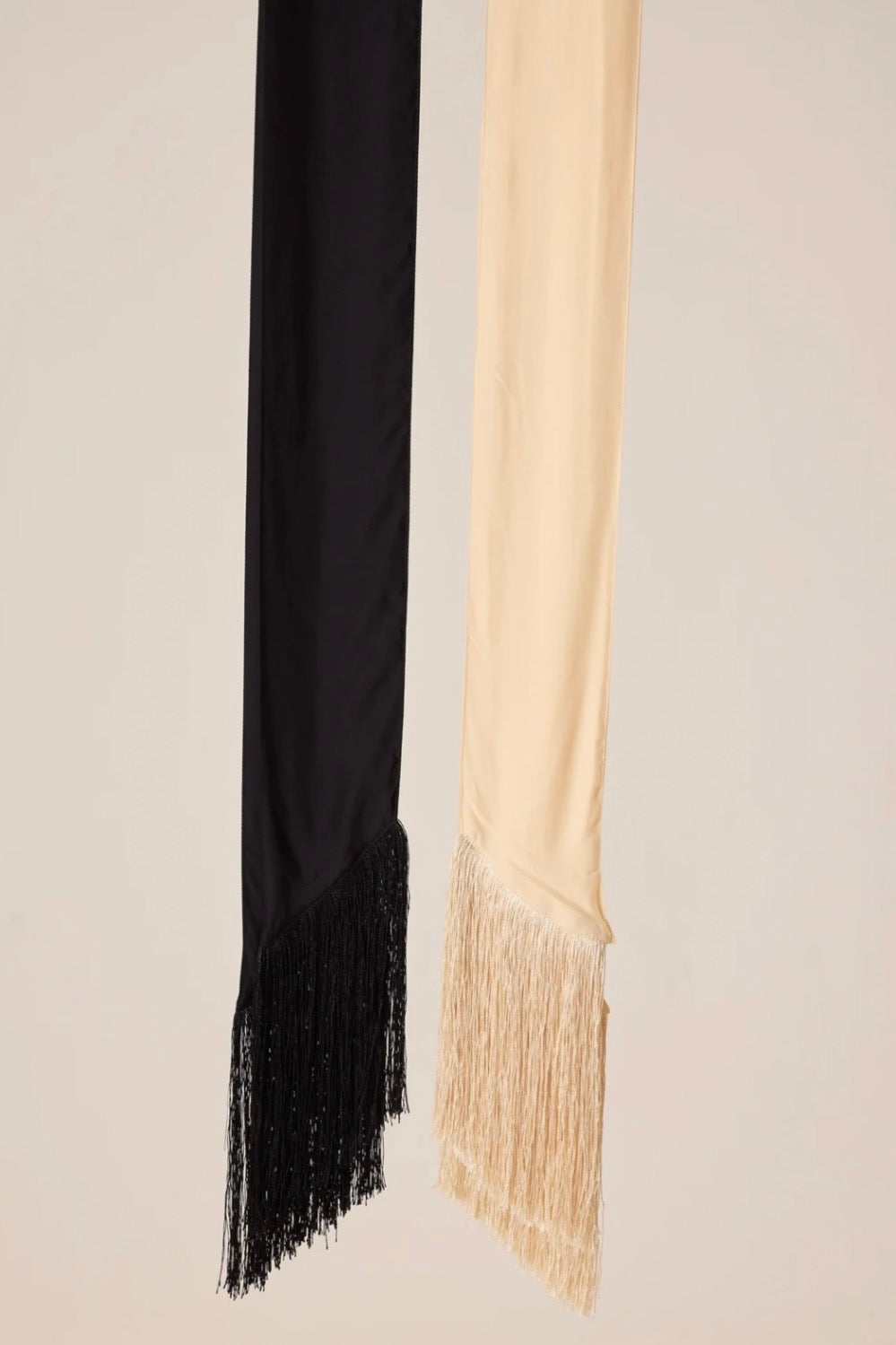 CREAM SILK SASH BELT