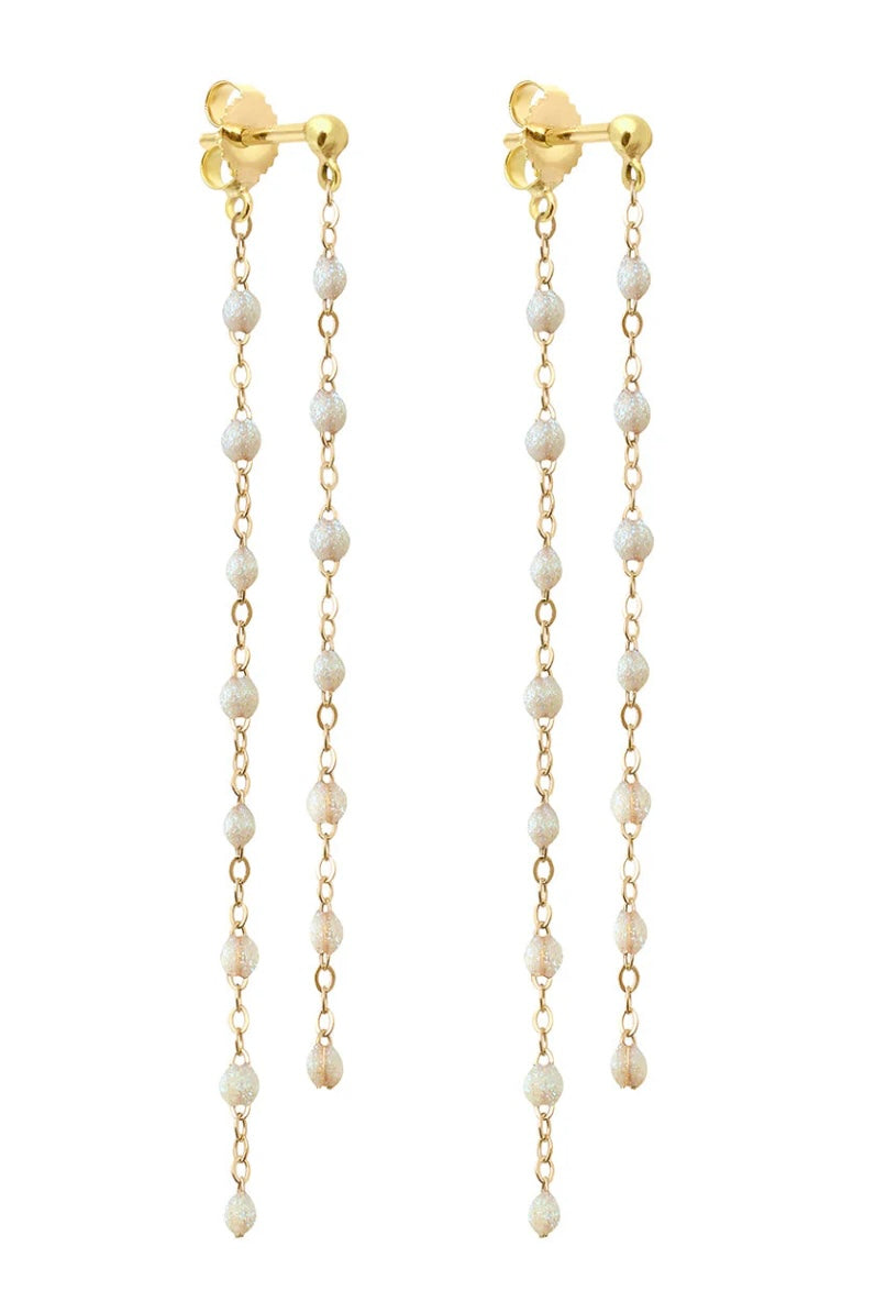 BOUCLES D'OREILLES CLASSIQUES DANSANTES EN OPALE