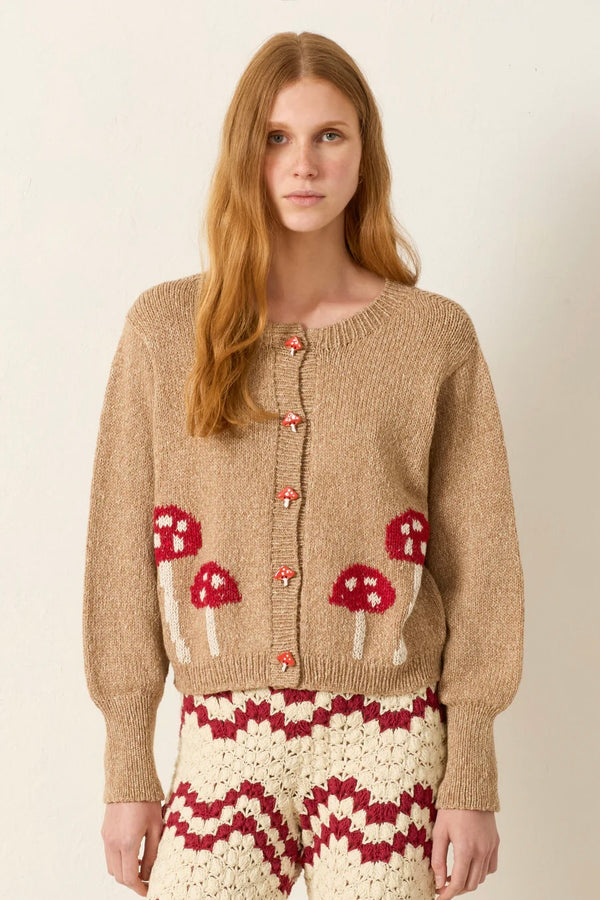 SAMMI MUSHROOM KNIT CARDIGAN