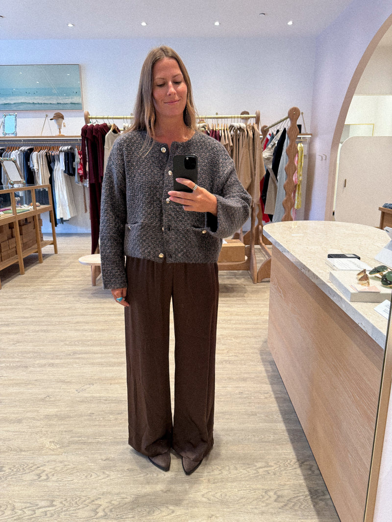CHARLENE CROPPED WELT POCKET JACKET