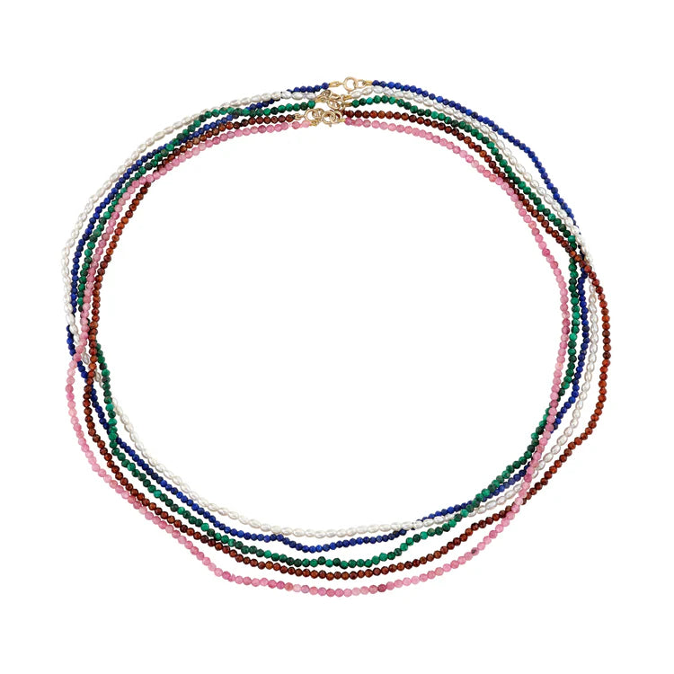 PETITE MALACHITE BEADED NECKLACE