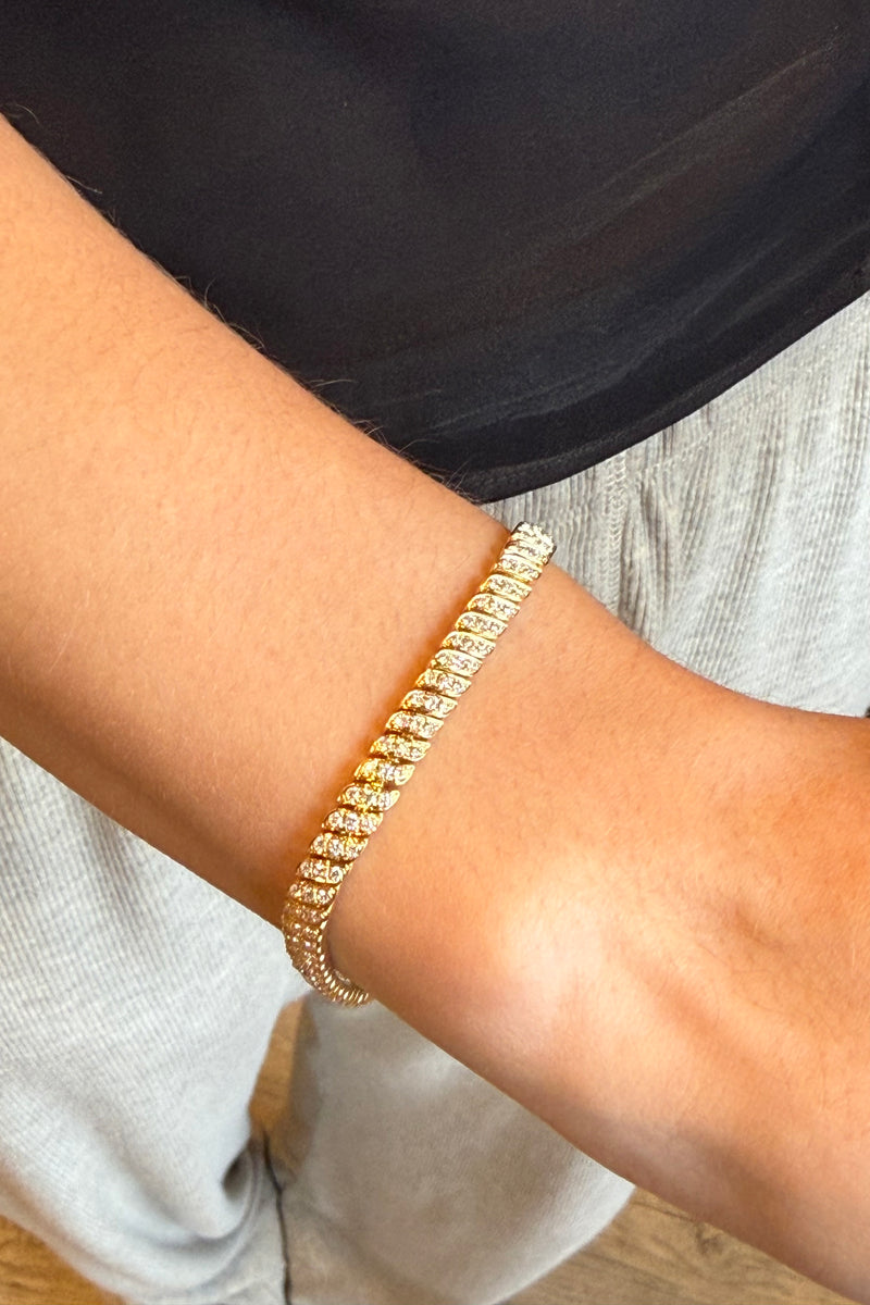 PAVE WAVY TENNIS BRACELET