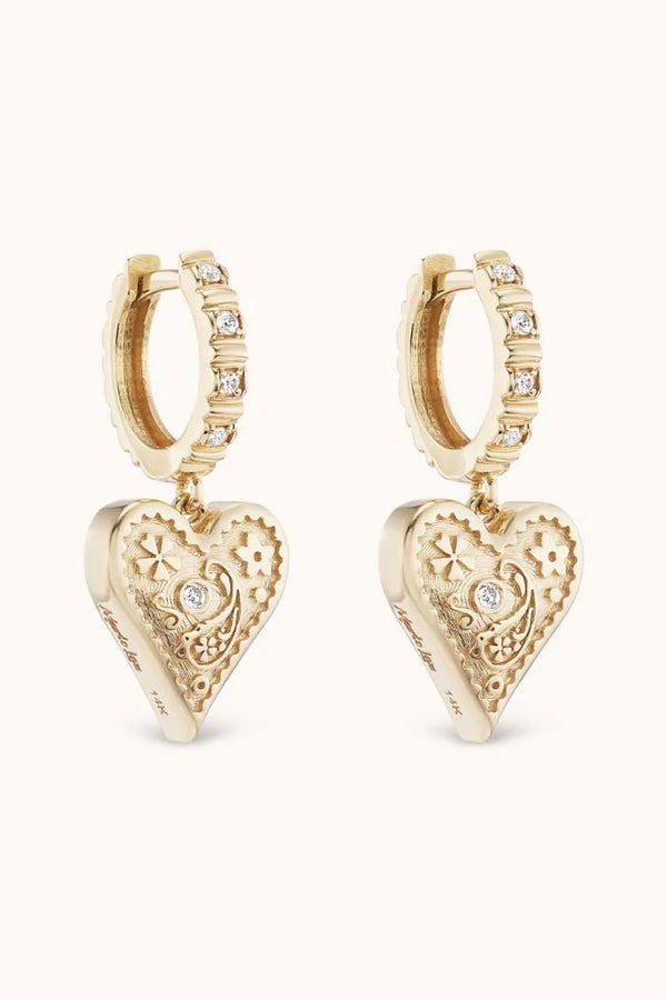 Small Southwestern Heart Earrings