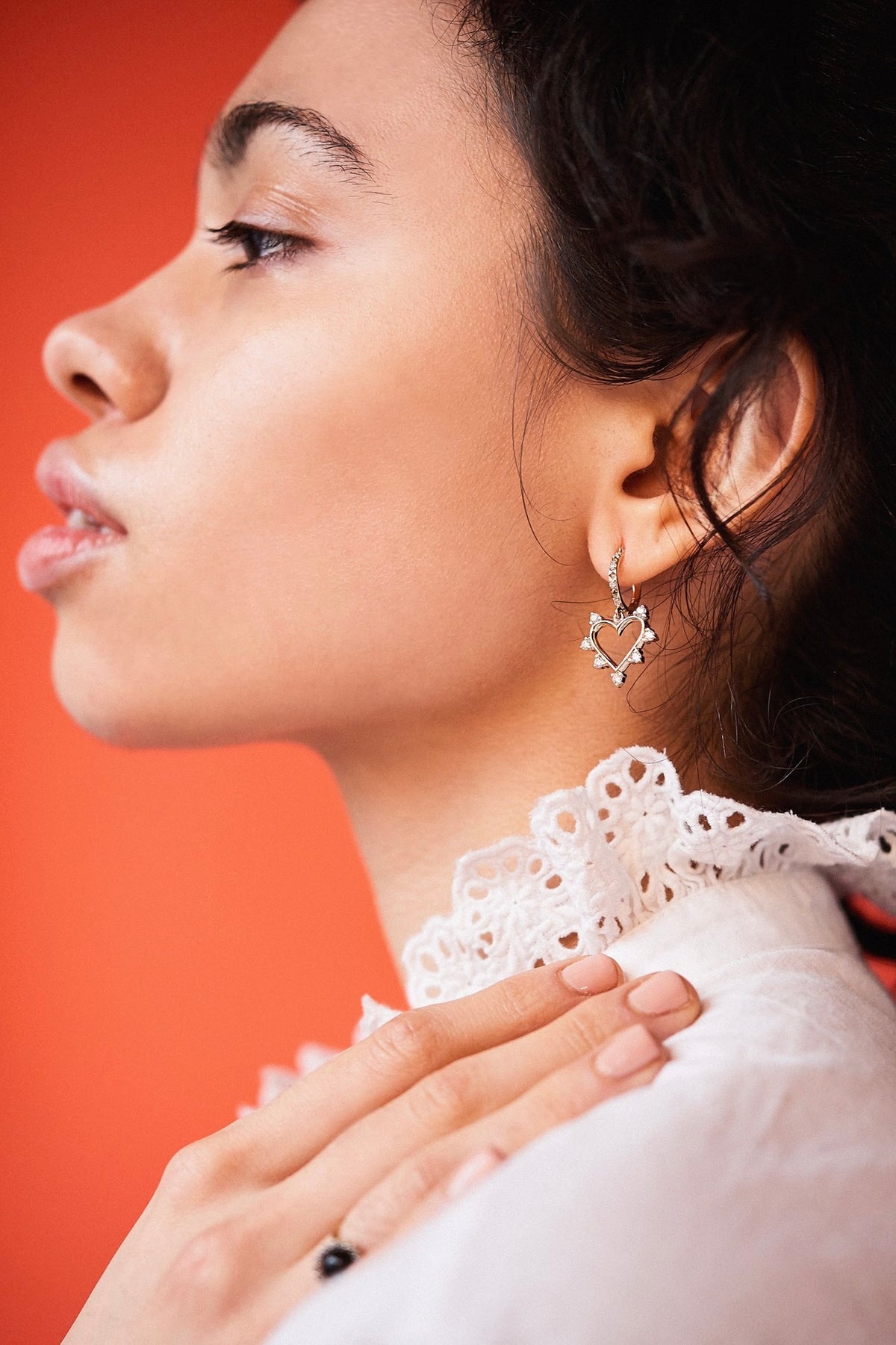 BOUCLES D'OREILLES CŒUR OUVERT